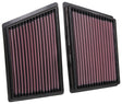 K&N 19 Porsche 911 3.0L H6 F/I Drop In Replacement Air Filter K&N Engineering Air Filters - Drop In  AXOPROS