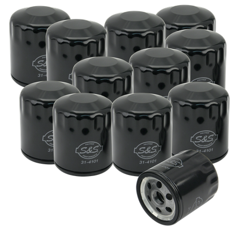 S&S Cycle Sportster/Evolution Models Black Oil Filters - 12 Pack S&S Cycle Oil Filters  AXOPROS