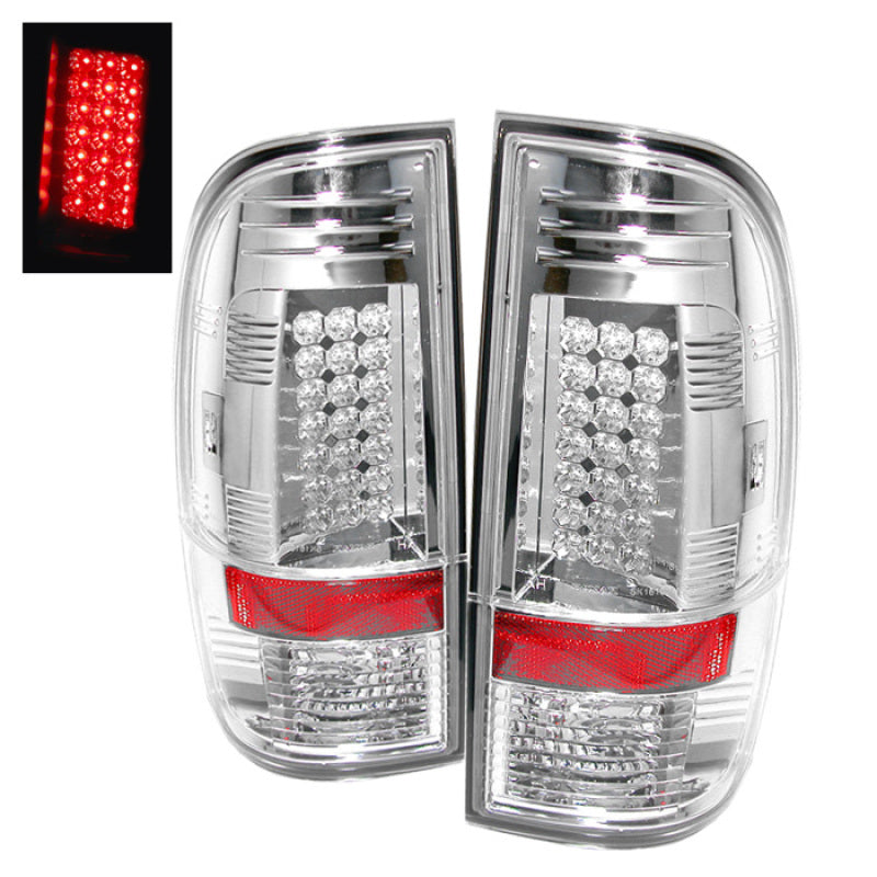 Spyder Ford Super Duty 08-15 LED Tail Lights Chrome ALT-YD-FS07-LED-C SPYDER Tail Lights  AXOPROS