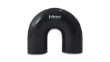 Vibrant 4 Ply Reinforced Silicone Elbow Connector - 3in ID x 4.25in Leg 180 Deg Elbow (BLACK) Vibrant Silicone Couplers & Hoses  AXOPROS