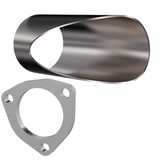 QTP 3in Weld-On QTEC DIY Cutout Pipe QTP Exhaust Cutouts  AXOPROS