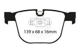 EBC 08-10 BMW M3 4.0 (E90) Yellowstuff Rear Brake Pads EBC Brake Pads - Performance  AXOPROS