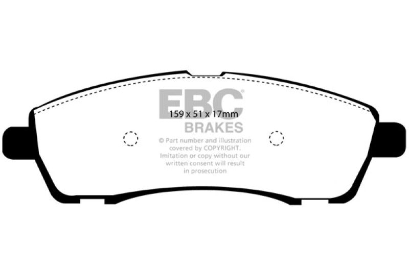 EBC 00-02 Ford Excursion 5.4 2WD Greenstuff Rear Brake Pads EBC Brake Pads - Performance  AXOPROS