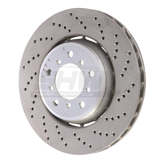 SHW 01-06 BMW M3 3.2L Right Front Drilled Lightweight Brake Rotor (European Model) (34112282802) SHW Performance Brake Rotors - Drilled  AXOPROS