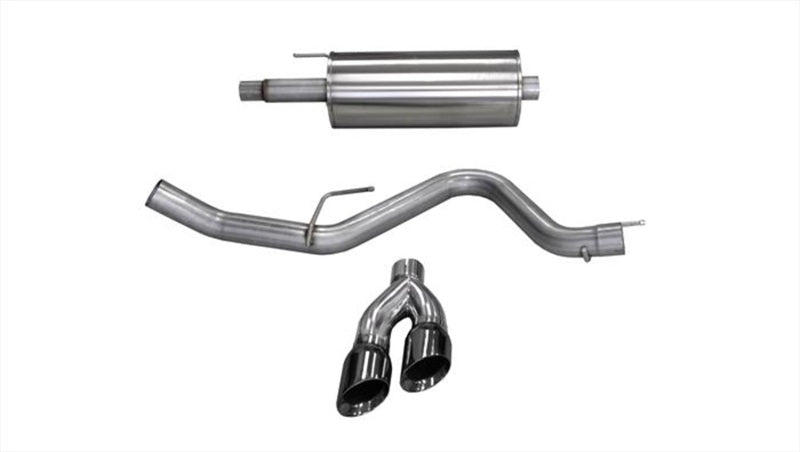 Corsa 2015-2020 Ford F-150 5.0L V8 (Super Crew Cab) Black Sport Single Side Dual 4in Tips CB Exhaust CORSA Performance Catback  AXOPROS
