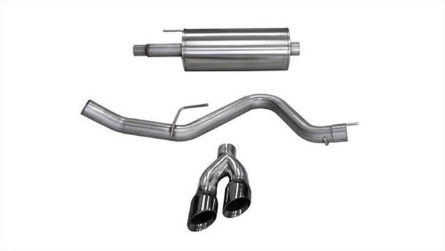 Corsa 2015-2020 Ford F-150 5.0L V8 (Super Crew Cab) Black Sport Single Side Dual 4in Tips CB Exhaust CORSA Performance Catback  AXOPROS