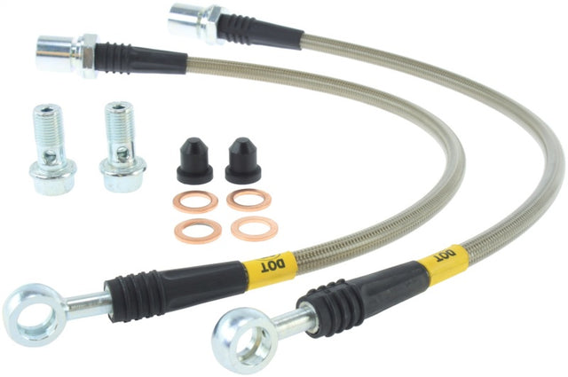 StopTech 98-05 Lexus GS300/GS350/GS400/GS430/GS450H Front Stainless Steel Brake Lines Stoptech Brake Line Kits  AXOPROS
