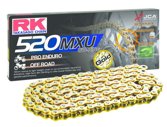 RK Chain GB520MXU-120L UW-Ring - Gold RK Chain Chains  AXOPROS
