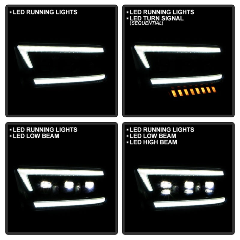 Spyder 19-22 Dodge Ram 2500/3500 (Halogen Model Only) Proj. Headlights (PRO-YD-DR19HDHALAP-SEQ-BK) SPYDER Headlights  AXOPROS