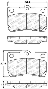StopTech Performance 06 Lexus GS300/430 / 07-08 GS350 / 06-08 IS250/350 Rear Brake Pads Stoptech Brake Pads - Performance  AXOPROS