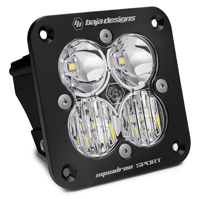 Baja Designs Squadron Sport Driving/Combo Pattern Flush Mount Black LED Light Pod - Clear Baja Designs Light Bars & Cubes  AXOPROS