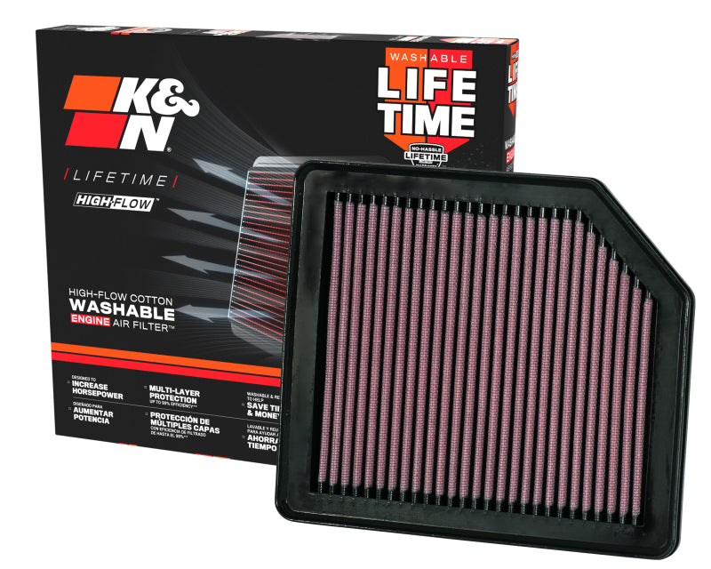 K&N 06-09 Honda Civic 1.8L L4 Drop In Air Filter K&N Engineering Air Filters - Drop In  AXOPROS