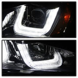 Spyder Volkswagen Golf VII 14-16 Projector Headlights DRL LED Blk Stripe Blk PRO-YD-VG15-BLK-DRL-BK SPYDER Headlights  AXOPROS