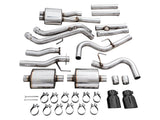 AWE 16-22 Toyota Tacoma 0FG Catback Exhaust w/ BashGuard - Dual Diamond Black Tips AWE Tuning Catback  AXOPROS