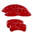 MGP 4 Caliper Covers Engraved Front & Rear Vintage Style/RT Red finish silver ch MGP Caliper Covers  AXOPROS