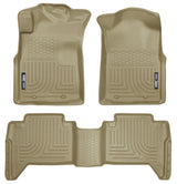 Husky Liners 05-13 Toyota Tacoma WeatherBeater Combo Tan Floor Liners Husky Liners Floor Mats - Rubber  AXOPROS