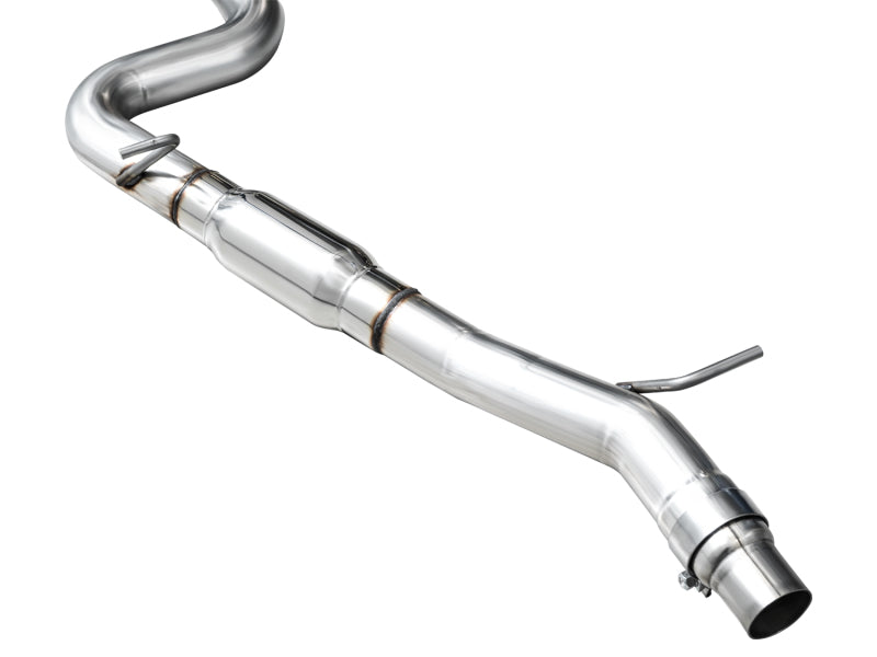 AWE MK8 Volkswagen Golf R 3in Touring Edition Quad Exhaust - Chrome Silver Tips AWE Tuning Catback  AXOPROS