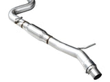 AWE MK8 Volkswagen Golf R 3in Touring Edition Quad Exhaust - Chrome Silver Tips AWE Tuning Catback  AXOPROS