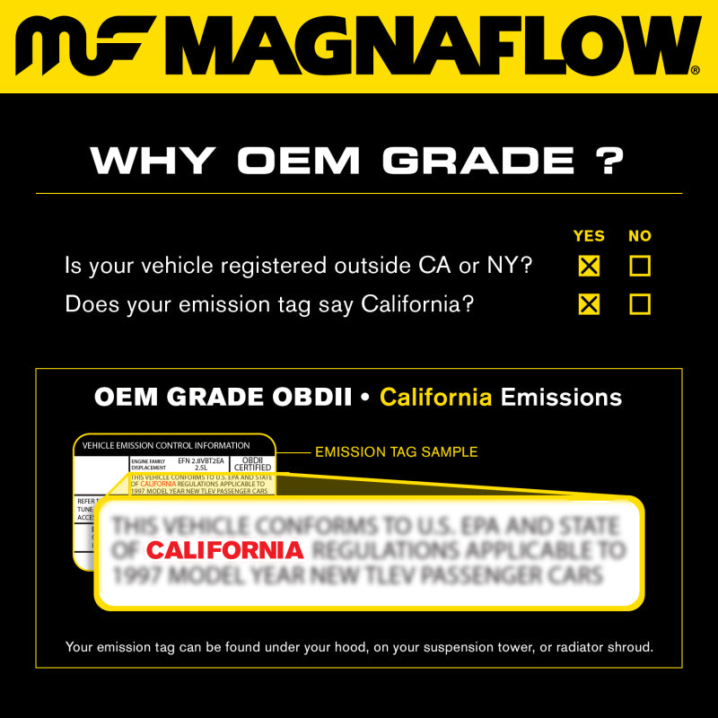 MagnaFlow Conv DF 07-09 Jeep Wrangler/Wrangler Unltd 3.8L (49 State) Magnaflow Catalytic Converter Direct Fit  AXOPROS
