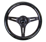 NRG Classic Wood Grain Steering Wheel (310mm) Black Sparkle w/Blk 3-Spoke Center NRG Steering Wheels  AXOPROS