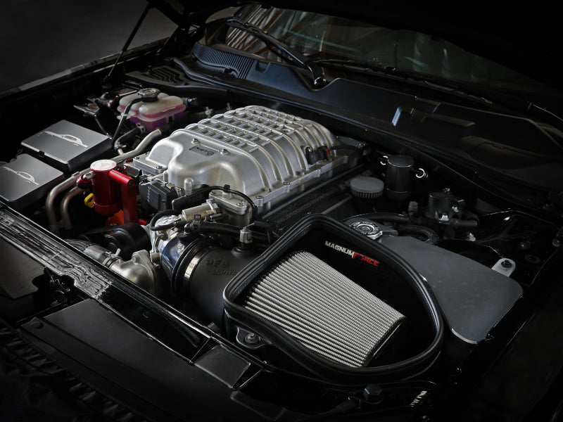 aFe 19-23 Dodge Challenger Hellcat V8-6.2L Magnum FORCE Stage2 Cold Air Intake System w/Pro DRY S aFe Cold Air Intakes  AXOPROS