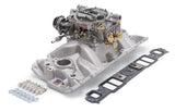 Edelbrock Manifold And Carb Kit Performer Eps Small Block Chevrolet 1957-1986 Natural Finish Edelbrock Intake Manifolds  AXOPROS