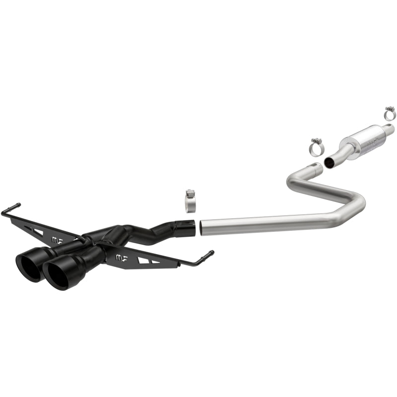 MagnaFlow 2019 Hyundai Veloster 1.6L 2.5in Center Exit Stainless Steel Cat-Back Exhaust w/Blk Tips Magnaflow Catback  AXOPROS
