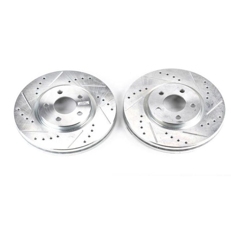 Power Stop 03-09 Chrysler PT Cruiser Front Evolution Drilled & Slotted Rotors - Pair PowerStop Brake Rotors - Slot & Drilled  AXOPROS