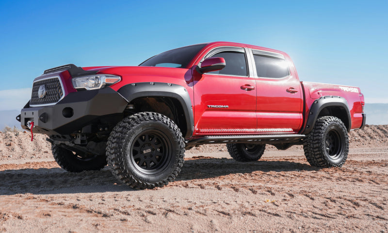 AVS 16-18 Toyota Tacoma Double Cab Ventvisor In-Channel Front & Rear Window Deflectors 4pc - Smoke AVS Wind Deflectors  AXOPROS