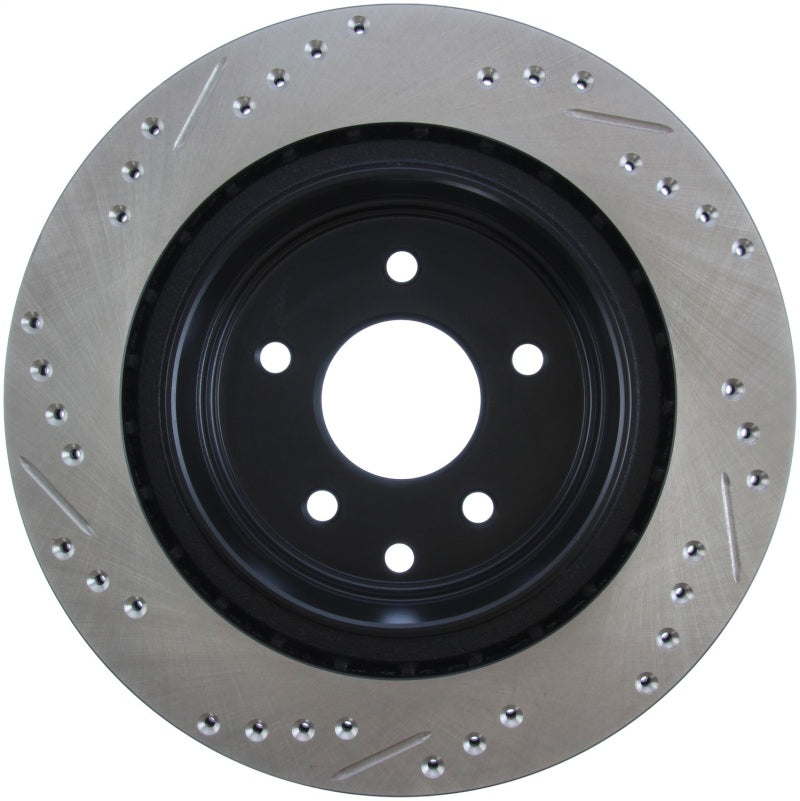 StopTech 06-07 350Z / 05-07 G35 / 06-07 G35X SportStop Slotted & Drilled Rear Left Rotor Stoptech Brake Rotors - Slot & Drilled  AXOPROS