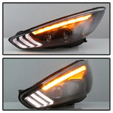 Spyder 15-18 Ford Focus Projector Headlights - Seq Turn Light Bar - Black PRO-YD-FF15-LBSEQ-BK SPYDER Headlights  AXOPROS