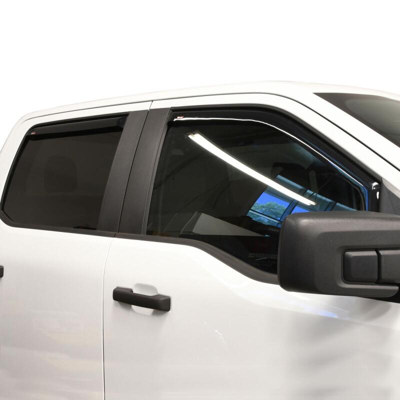 Westin 2015-2018 Ford F-150 SuperCrew Wade In-Channel Wind Deflector 4pc - Smoke Westin Wind Deflectors  AXOPROS