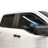Westin 2015-2018 Ford F-150 SuperCrew Wade In-Channel Wind Deflector 4pc - Smoke Westin Wind Deflectors  AXOPROS