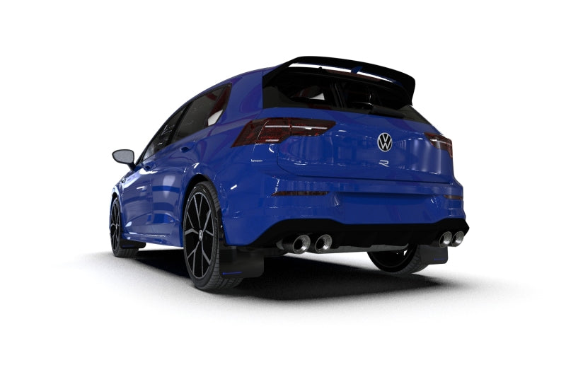 Rally Armor 22-24 VW MK8 Golf GTI/R Black UR Mud Flap w/Blue Logo Rally Armor Mud Flaps  AXOPROS