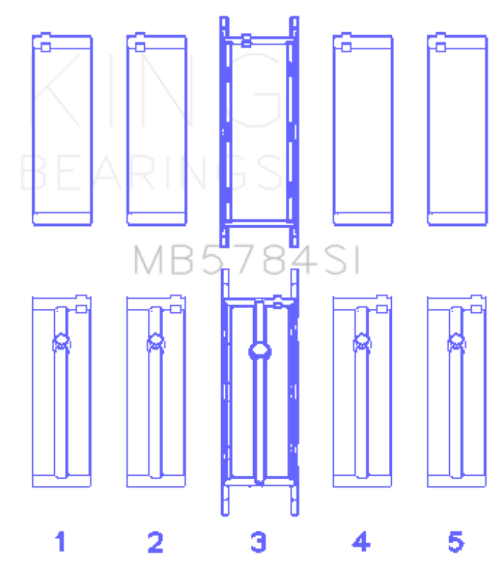 King BMW N20B20 Main Bearing Set - Size +0.50mm King Engine Bearings Bearings  AXOPROS