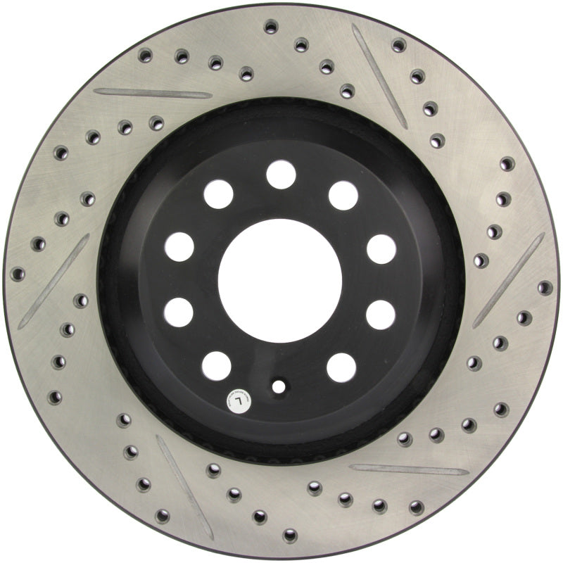 StopTech 09 VW Passat CC / 06-09 Passat Slotted & Drilled Left Rear Rotor Stoptech Brake Rotors - Slot & Drilled  AXOPROS