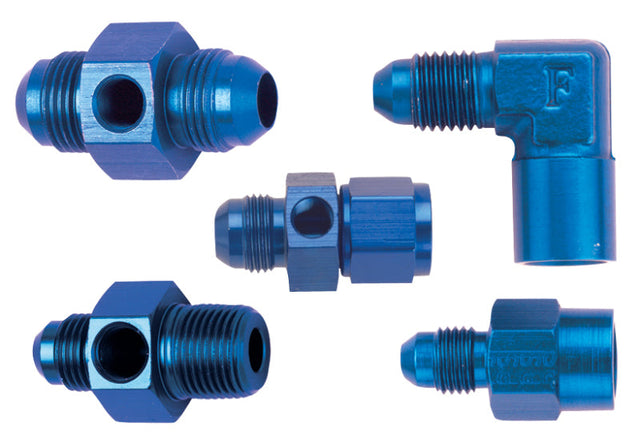 Fragola Inline Gauge Adapter -10AN Male x -10AN Fem - Black Fragola Gauge Components  AXOPROS