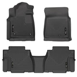 Husky Liners 12-22 Toyota Sequoia Weatherbeater Front & 2nd Seat Floor Liners - Black Husky Liners Floor Mats - Rubber  AXOPROS