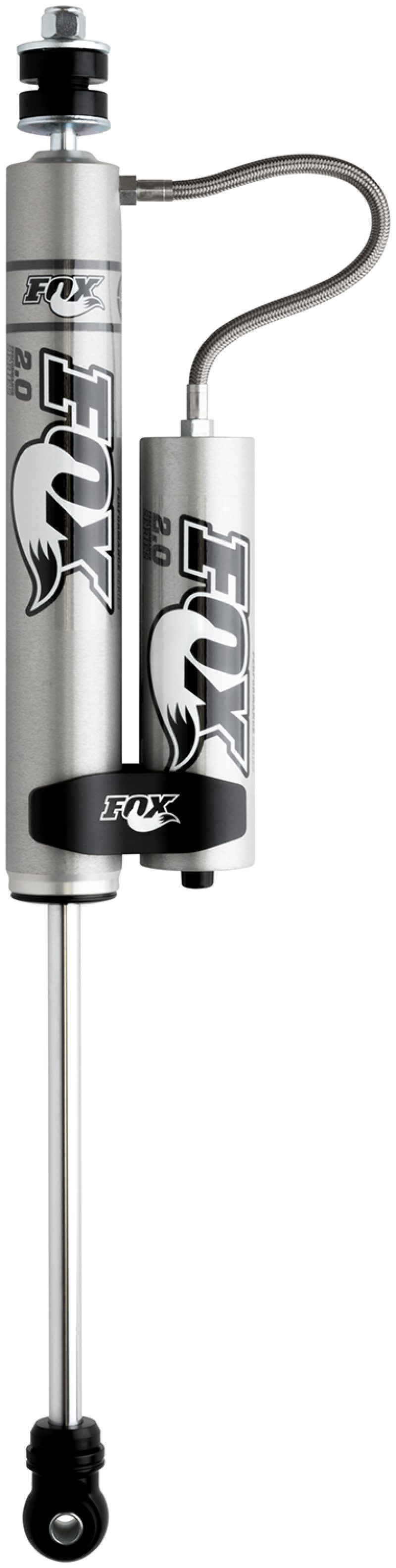 Fox 2.0 Performance Series 10.1in. Smooth Body Remote Res. Shock w/Stem Mount / Std Travel - Black FOX Shocks and Struts  AXOPROS