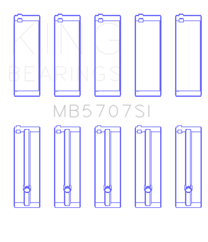 King Hyundai G4KE/G4KC Main Bearings (Set of 5) King Engine Bearings Bearings  AXOPROS