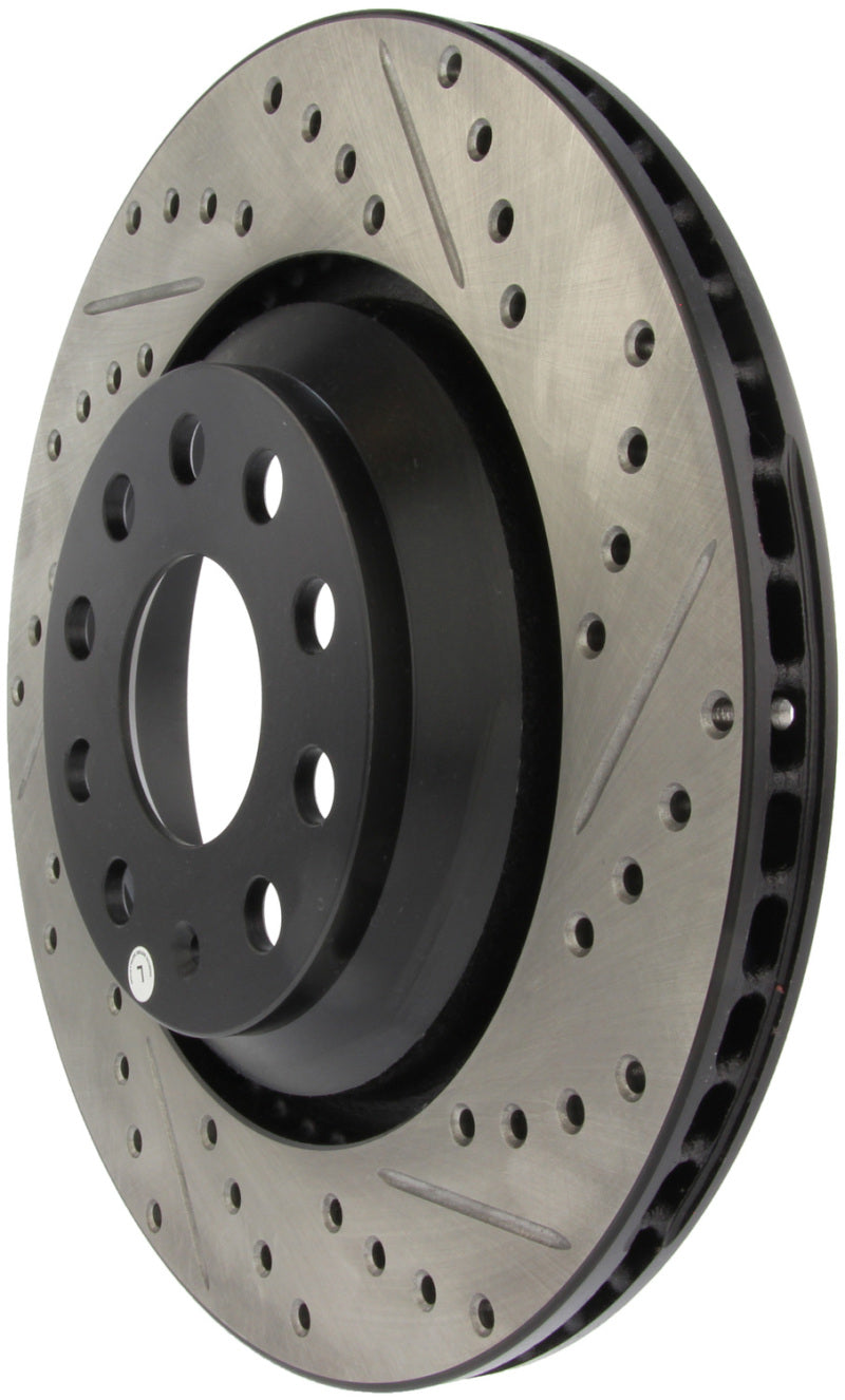 StopTech 09 VW Passat CC / 06-09 Passat Slotted & Drilled Left Rear Rotor Stoptech Brake Rotors - Slot & Drilled  AXOPROS