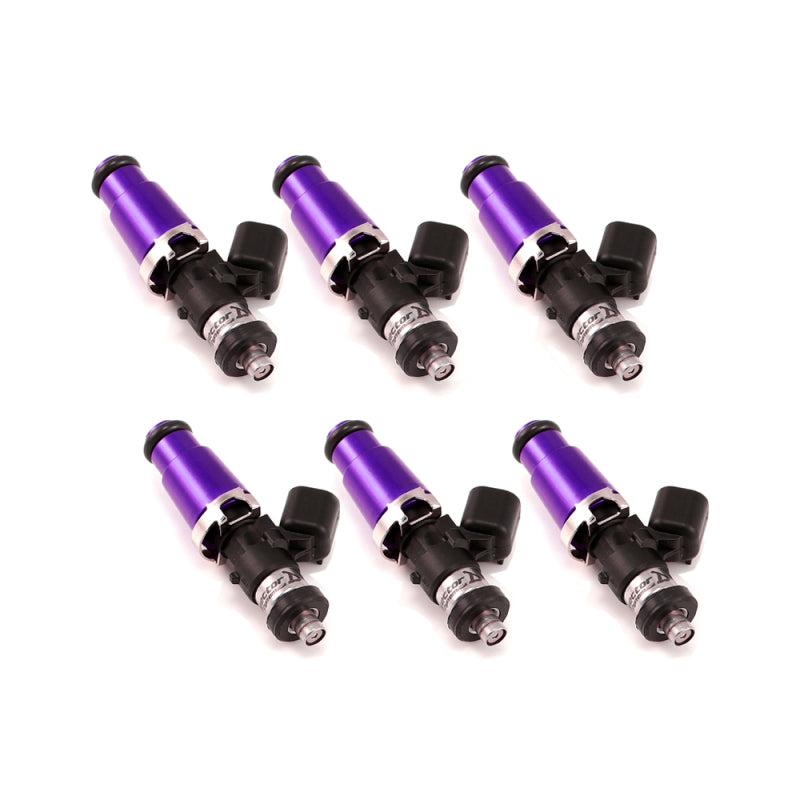 Injector Dynamics 1340cc Injectors - 60mm Length - 14mm Purple Top - Denso Lower Cushion (Set of 6) Injector Dynamics Fuel Injector Sets - 6Cyl  AXOPROS