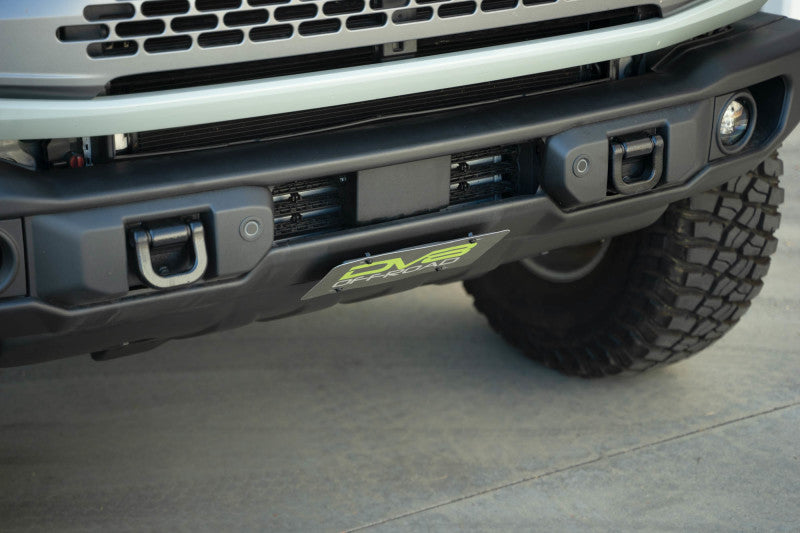 DV8 Offroad 2021 Ford Bronco Capable Bumper Slanted Front License Plate Mount DV8 Offroad Uncategorized  AXOPROS