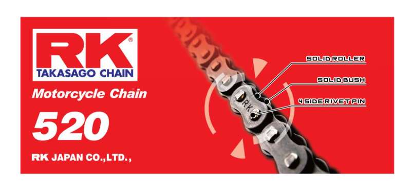 RK Chain RK-M 520-114L - Natural RK Chain Chains  AXOPROS
