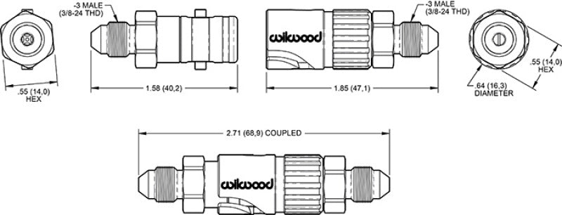 Wilwood Quick Disconnect Kit -3 AN Wilwood Brake Hardware  AXOPROS