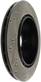 StopTech 08+ Subaru STI (Will Not Fit 05-07) Slotted & Drilled Sport Brake Rotor Stoptech Brake Rotors - Slot & Drilled  AXOPROS