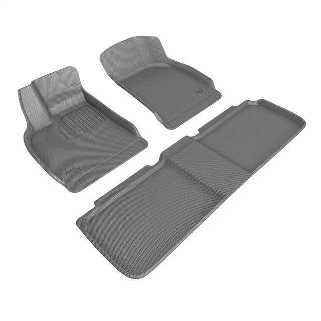 3D Maxpider 22-23 Lucid Air Kagu Floor Mat- Gray R1 R2 3D MAXpider Floor Mats - Rubber  AXOPROS