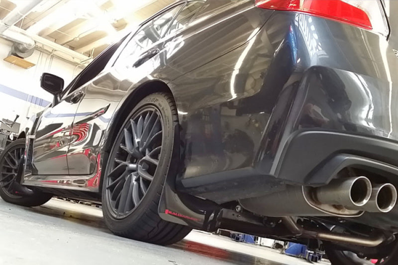 Rally Armor 15-21 Subaru WRX/STI Red UR Mud Flap w/White Logo Rally Armor Mud Flaps  AXOPROS