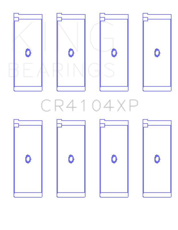 King Audi/VW 83-03 1.6L/1.8L/2.0L Performance Rod Bearing Set - Size +0.25mm King Engine Bearings Bearings  AXOPROS