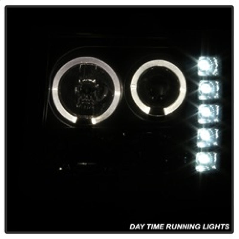 Spyder GMC Sierra 1500/2500 07-13 Projector Headlights LED Halo- LED Blk Smke PRO-YD-GS07-HL-BSM SPYDER Headlights  AXOPROS